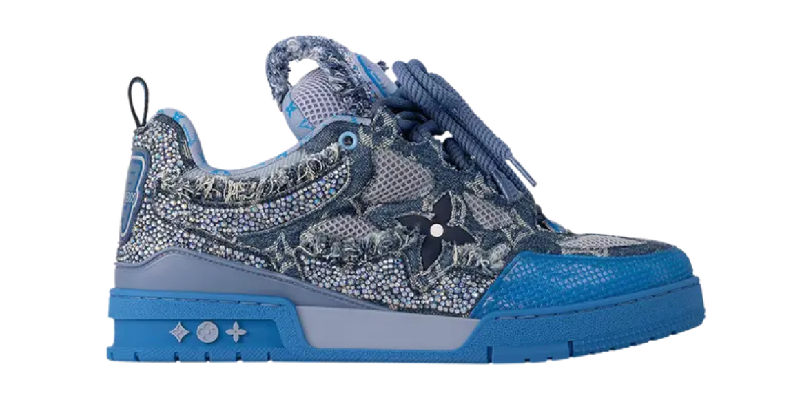 Louis Vuitton Skate Trainer Blue Swarovski Monogram