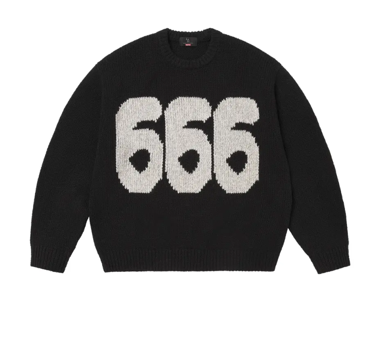 Supreme x Yohji Yamamoto 666 Sweater Black