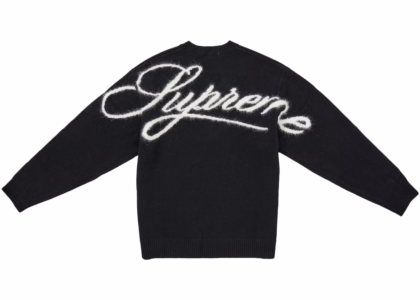 Supreme Angora Script Sweater Black